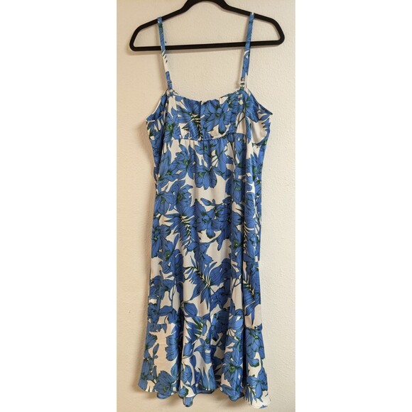Cabi # 6761 Botanical Dress Floral Print Spaghetti Strap Ruffle Hem Dress Small - Picture 3 of 14